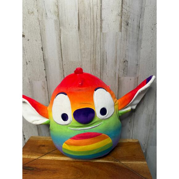 Squishmallow Disney Pride 10" Rainbow Stitch Plush Toy - Picture 1 of 5